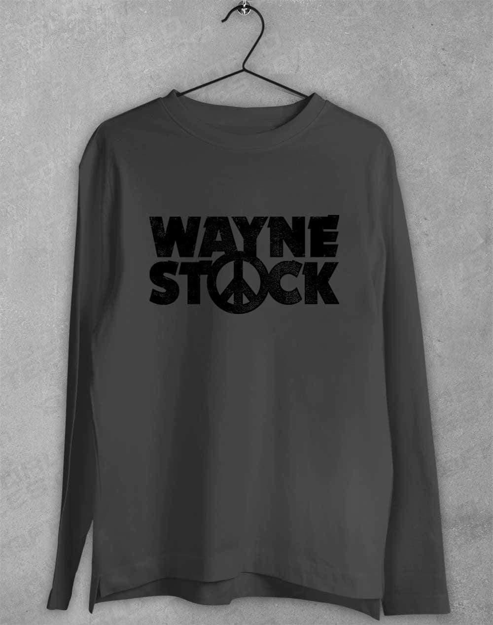 Waynestock Long Sleeve T-Shirt S / Charcoal - Off World Tees
