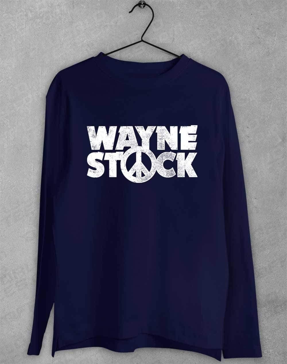 Waynestock Long Sleeve T-Shirt S / Navy - Off World Tees