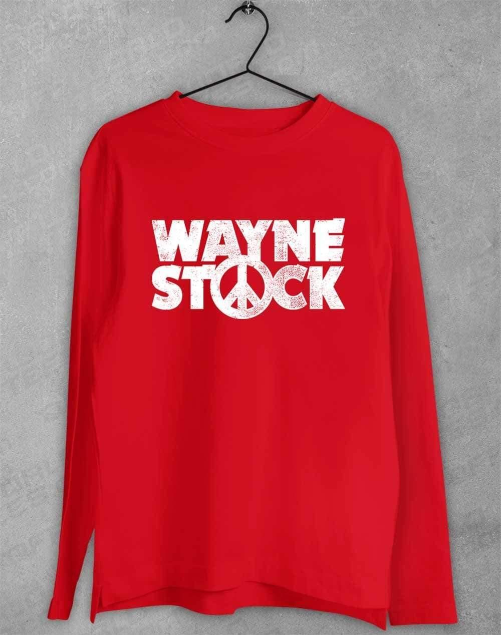 Waynestock Long Sleeve T-Shirt S / Red - Off World Tees