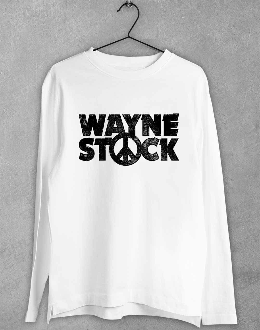 Waynestock Long Sleeve T-Shirt S / White - Off World Tees