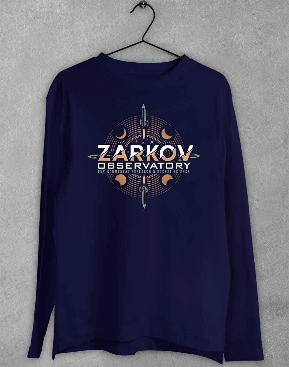 Zarkov Observatory Long Sleeve T-Shirt S / Navy - Off World Tees