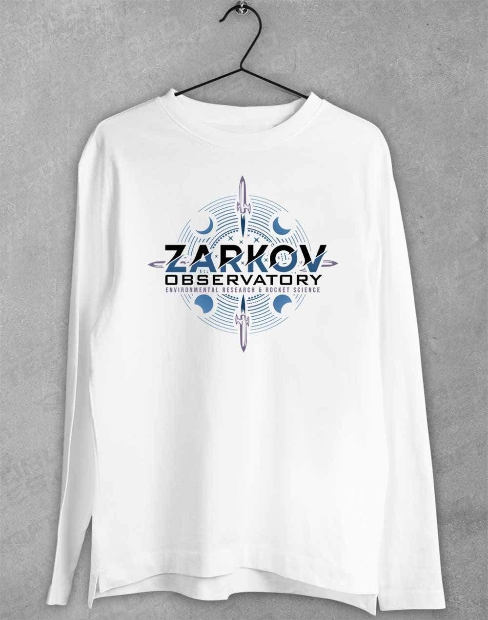 Zarkov Observatory Long Sleeve T-Shirt S / White - Off World Tees