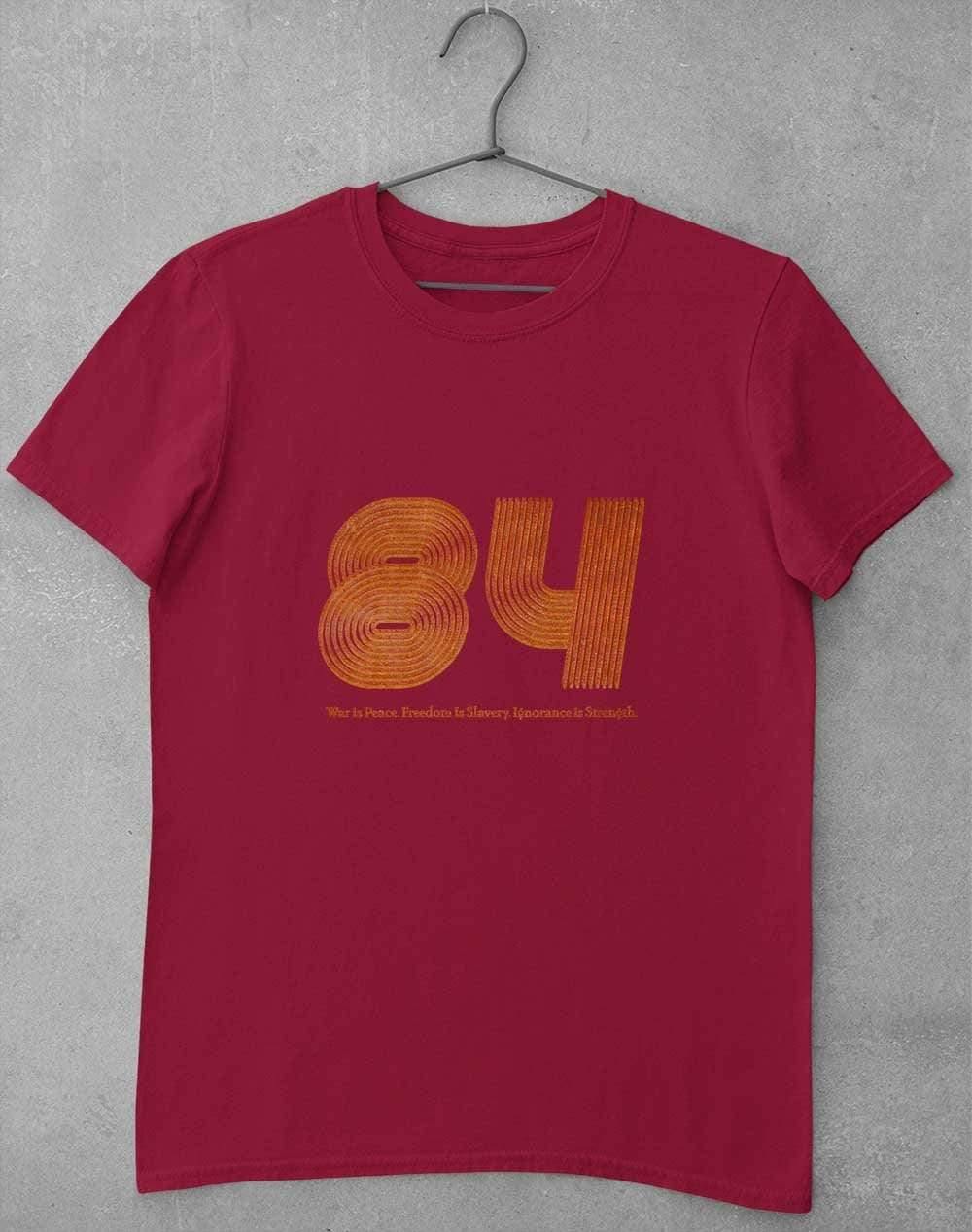 1984 War is Peace Distressed T-Shirt S / Cardinal Red - Off World Tees