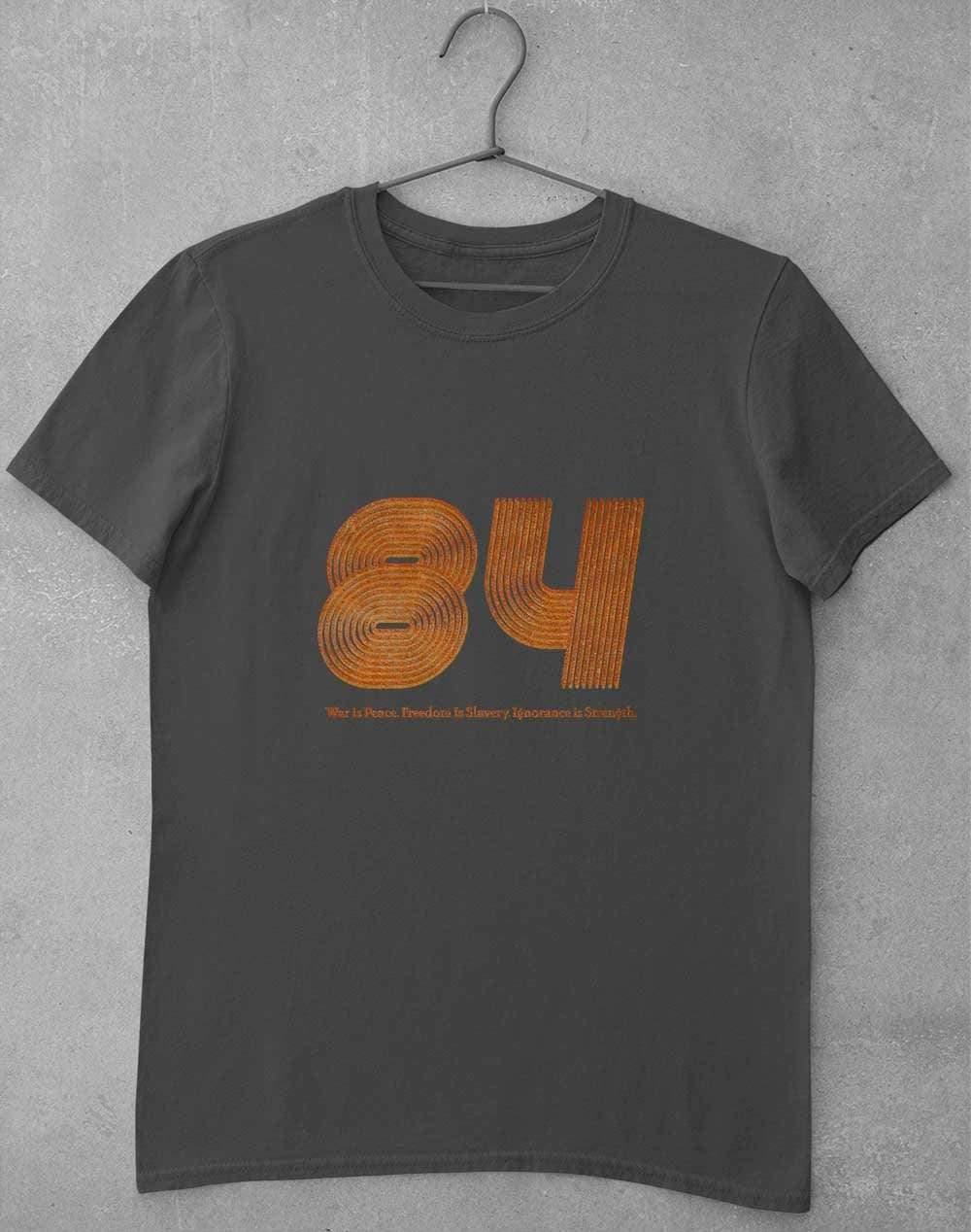 1984 War is Peace Distressed T-Shirt S / Charcoal - Off World Tees