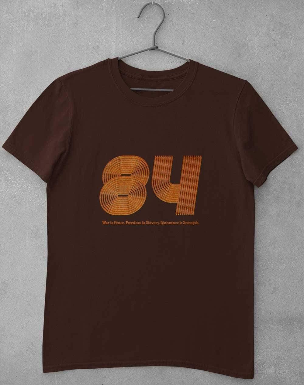 1984 War is Peace Distressed T-Shirt S / Dark Chocolate - Off World Tees