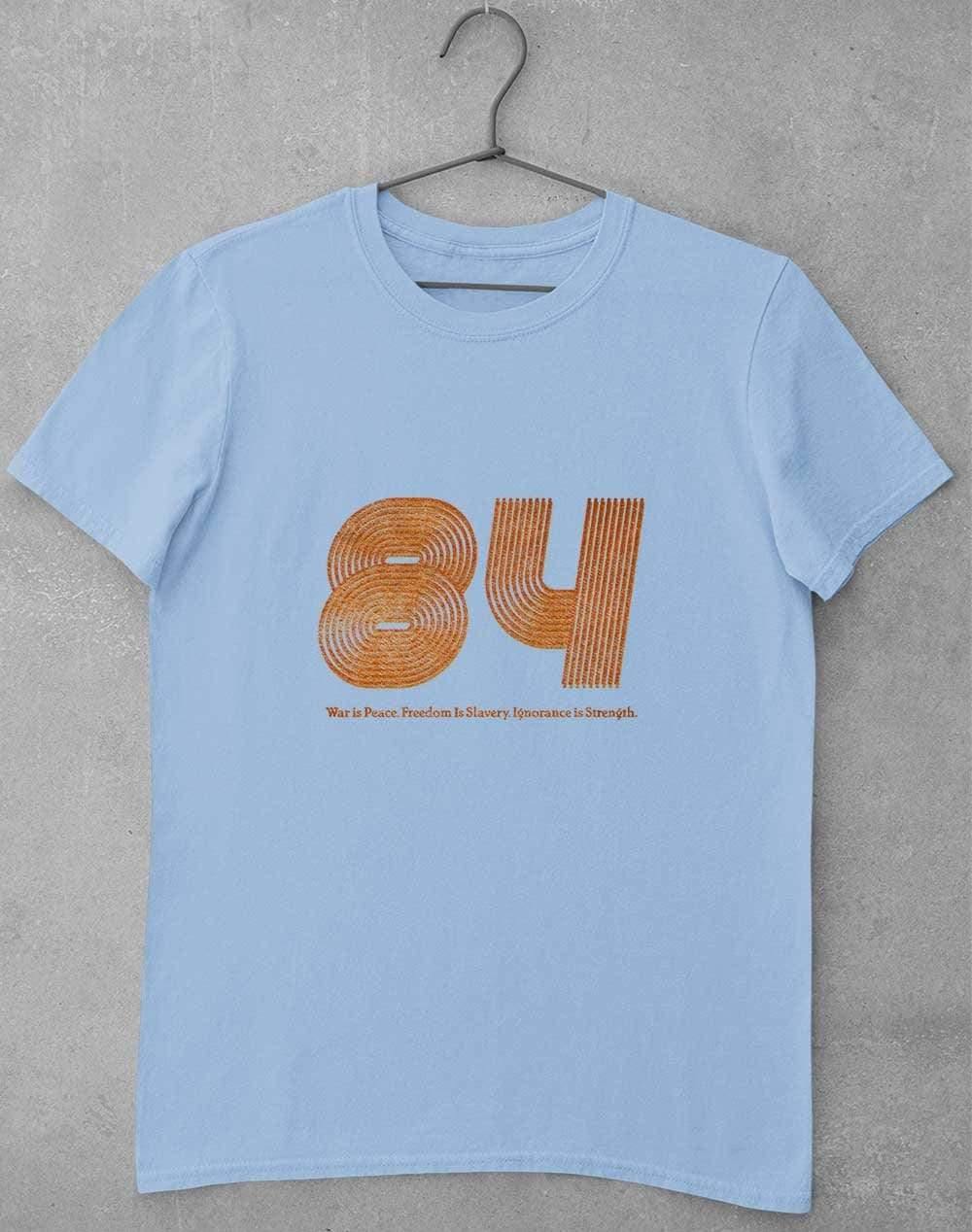 1984 War is Peace Distressed T-Shirt S / Light Blue - Off World Tees