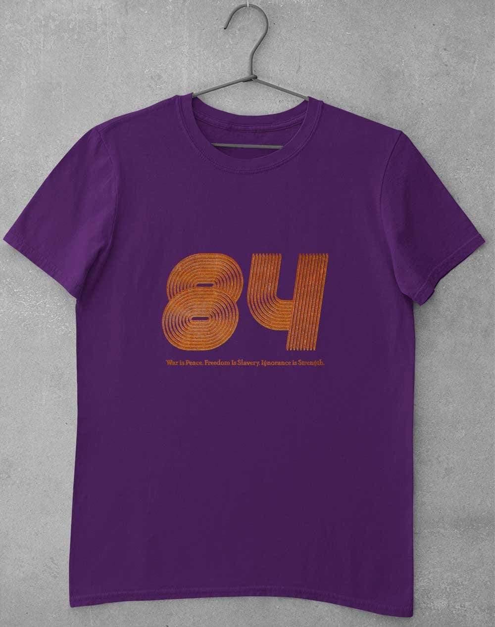 1984 War is Peace Distressed T-Shirt S / Purple - Off World Tees