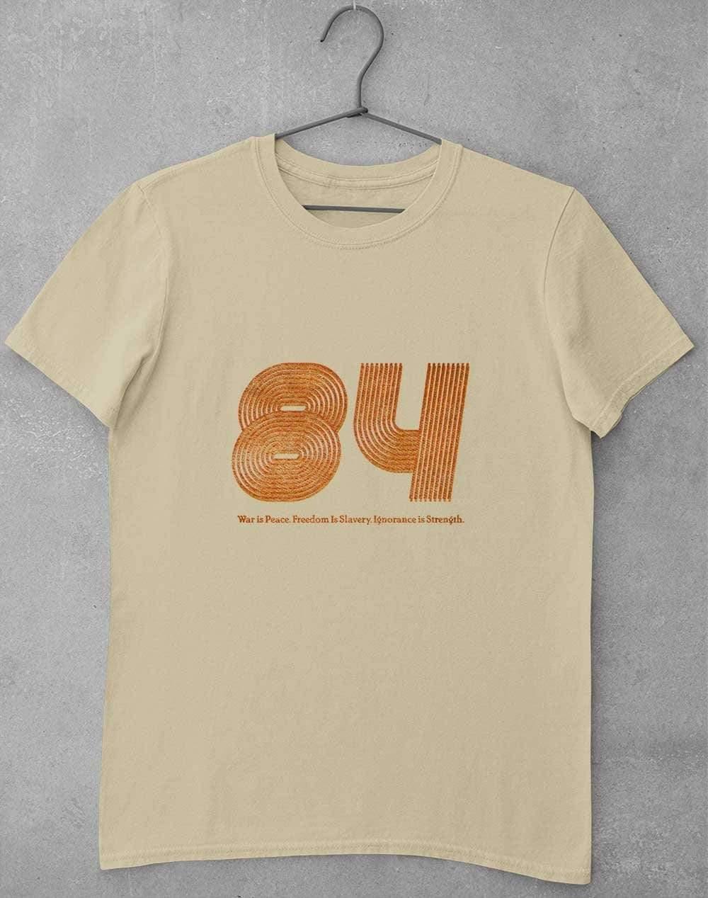 1984 War is Peace Distressed T-Shirt S / Sand - Off World Tees