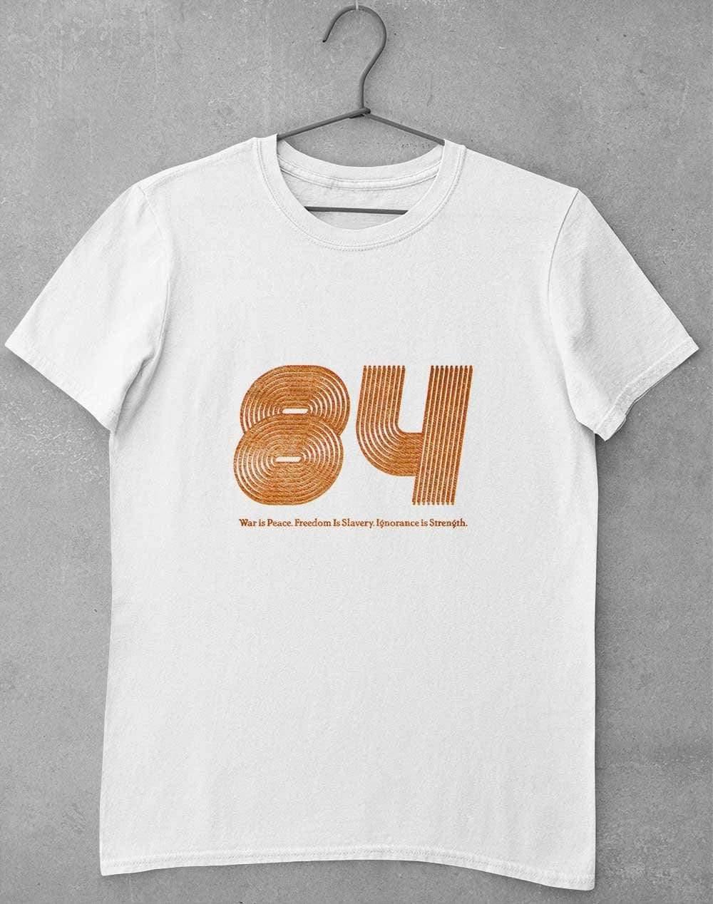 1984 War is Peace Distressed T-Shirt S / White - Off World Tees