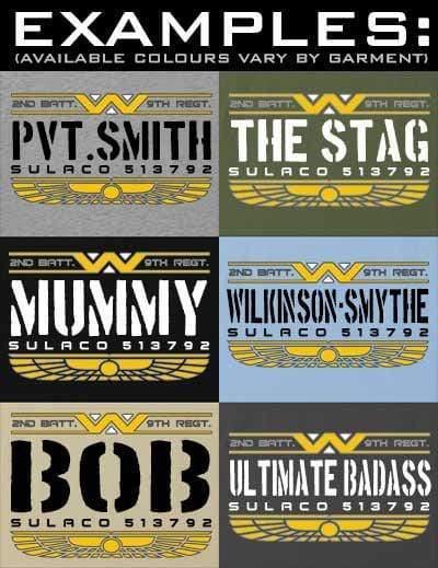 CUSTOMISABLE Colonial Marine T-Shirt - Off World Tees