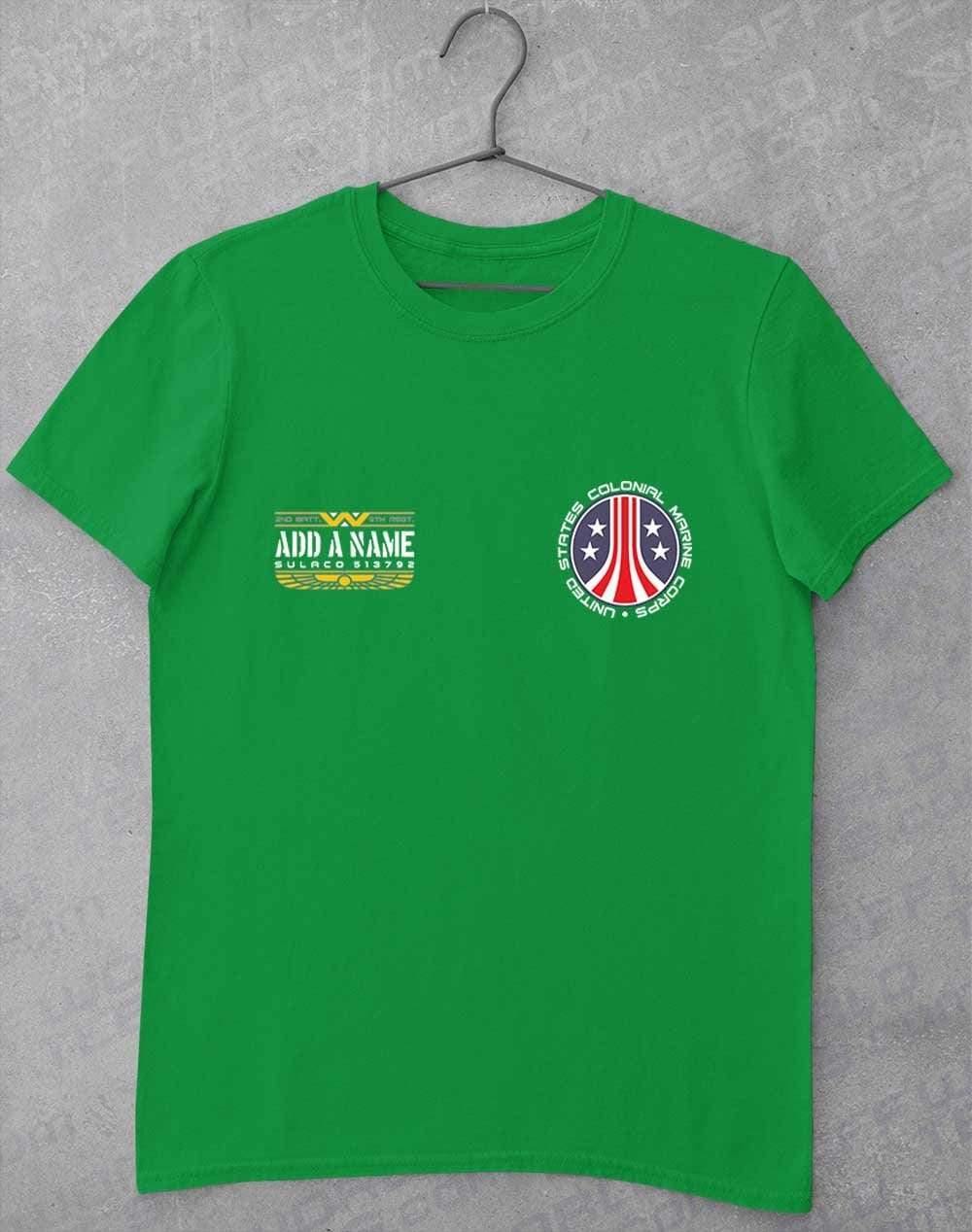 CUSTOMISABLE Colonial Marine T-Shirt S / Irish Green - Off World Tees