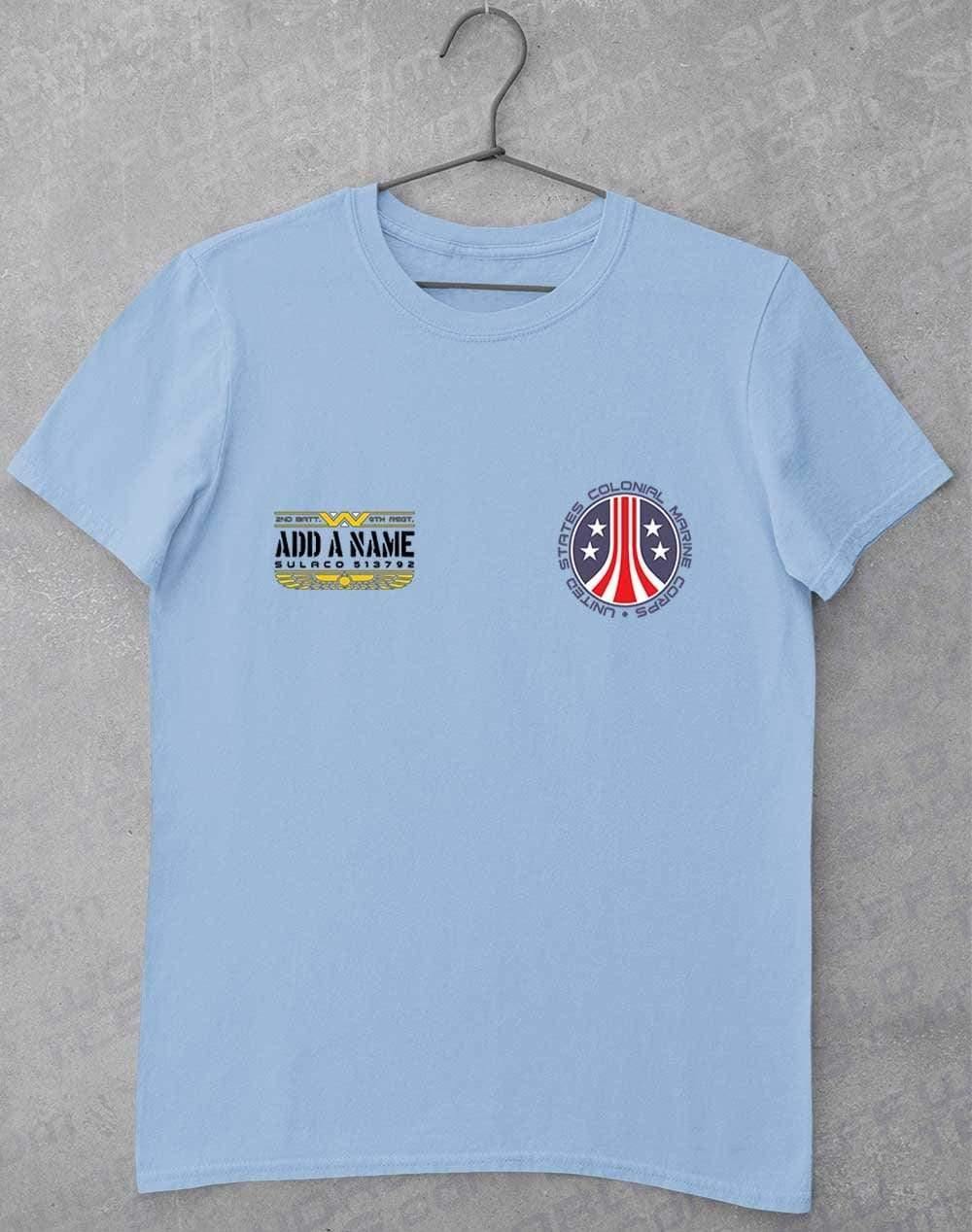 CUSTOMISABLE Colonial Marine T-Shirt S / Light Blue - Off World Tees