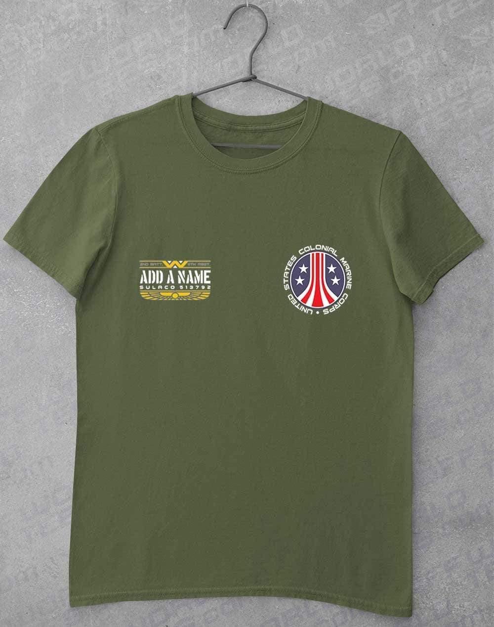 CUSTOMISABLE Colonial Marine T-Shirt S / Military Green - Off World Tees