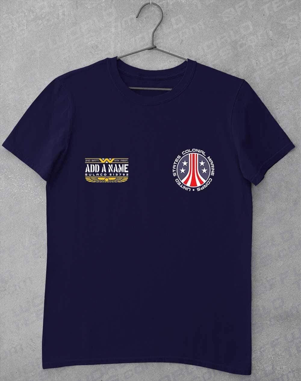 CUSTOMISABLE Colonial Marine T-Shirt S / Navy - Off World Tees