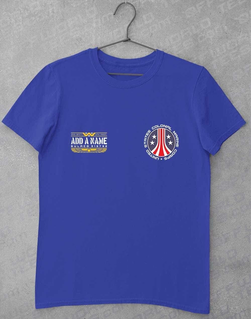 CUSTOMISABLE Colonial Marine T-Shirt S / Royal - Off World Tees