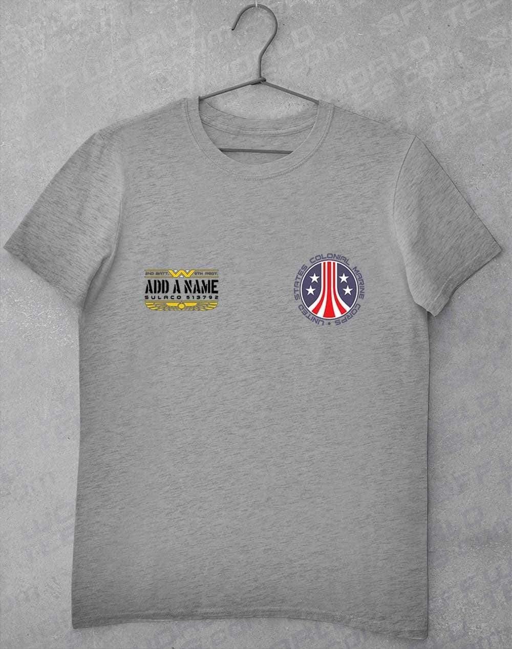 CUSTOMISABLE Colonial Marine T-Shirt S / Sport Grey - Off World Tees