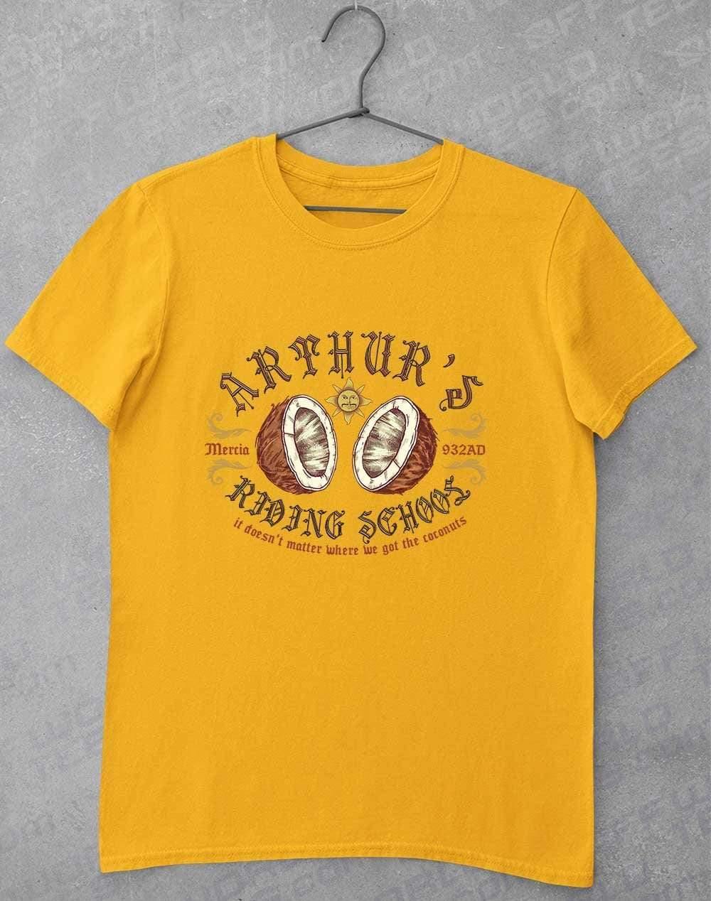 King Arthur's Riding School T-Shirt S / Gold - Off World Tees
