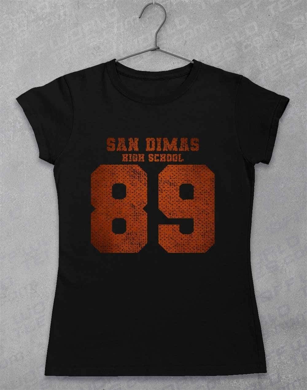 San Dimas High School 89 Fitted Women's T-Shirt 8-10 / Black  - Off World Tees