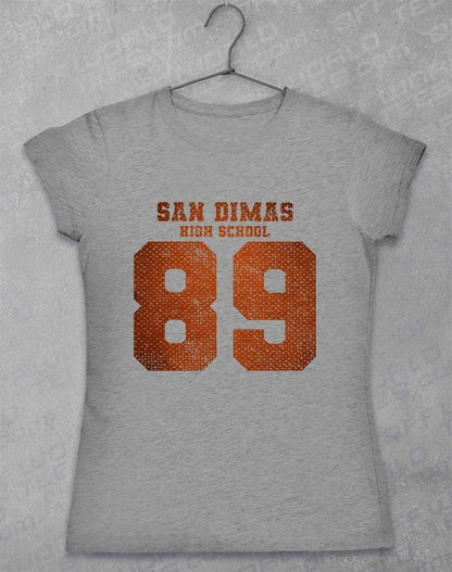 San Dimas High School 89 Fitted Women's T-Shirt 8-10 / Sport Grey  - Off World Tees