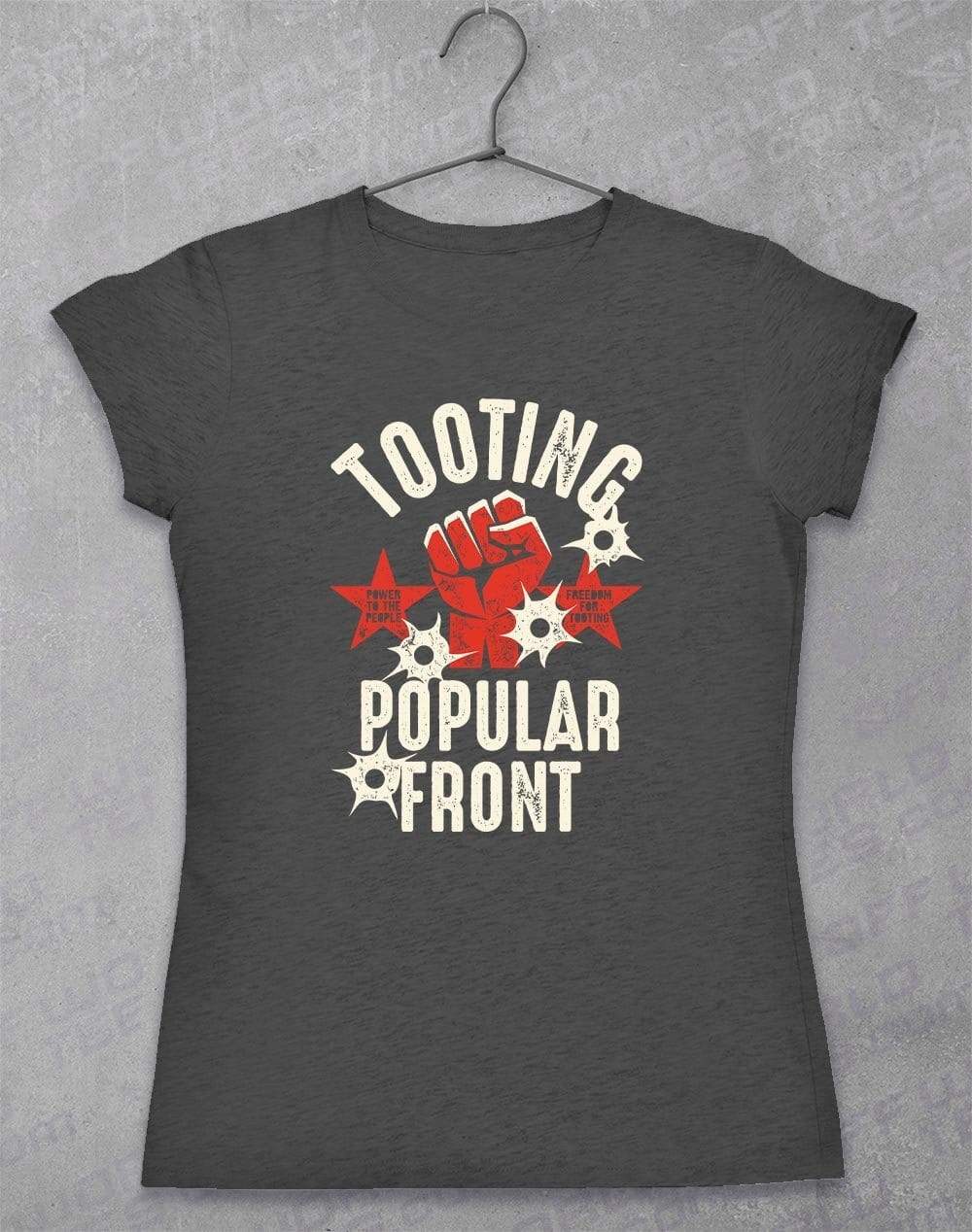 Tooting Popular Front Women's T-Shirt 8-10 / Dark Heather  - Off World Tees