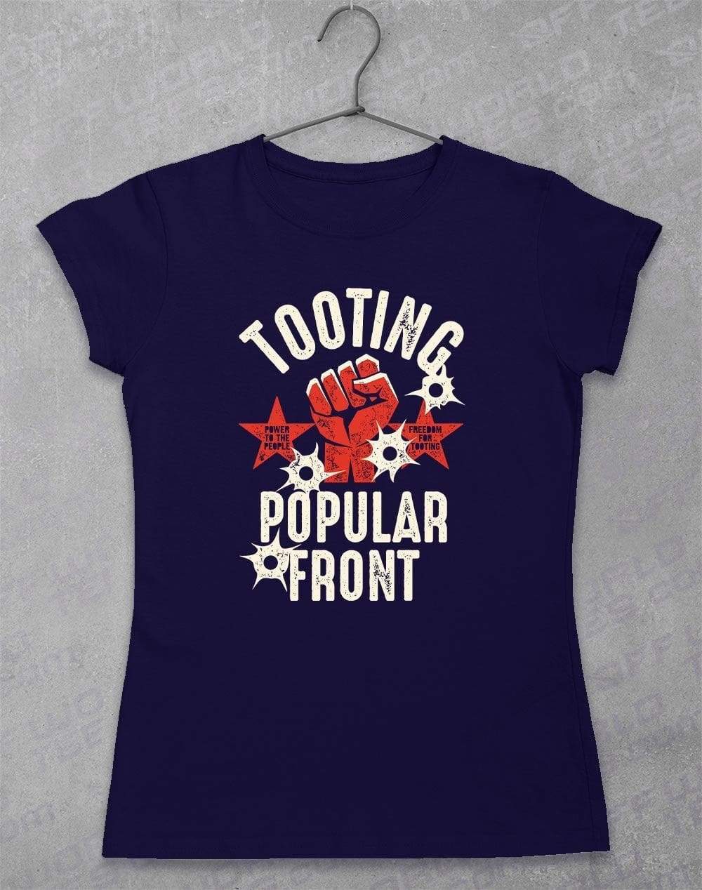 Tooting Popular Front Women's T-Shirt 8-10 / Navy  - Off World Tees