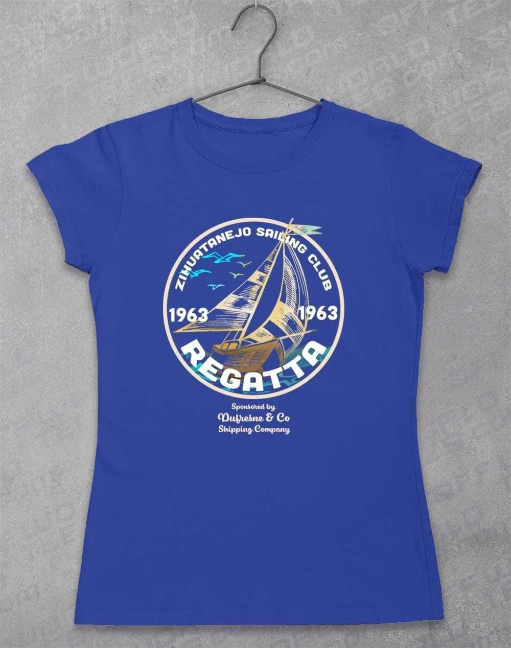 Zihuatanejo Sailing Big Print Women's T-Shirt 8-10 / Royal - Off World Tees