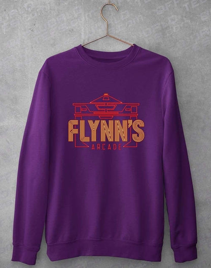 Flynns Arcade Sweatshirt S / Purple  - Off World Tees