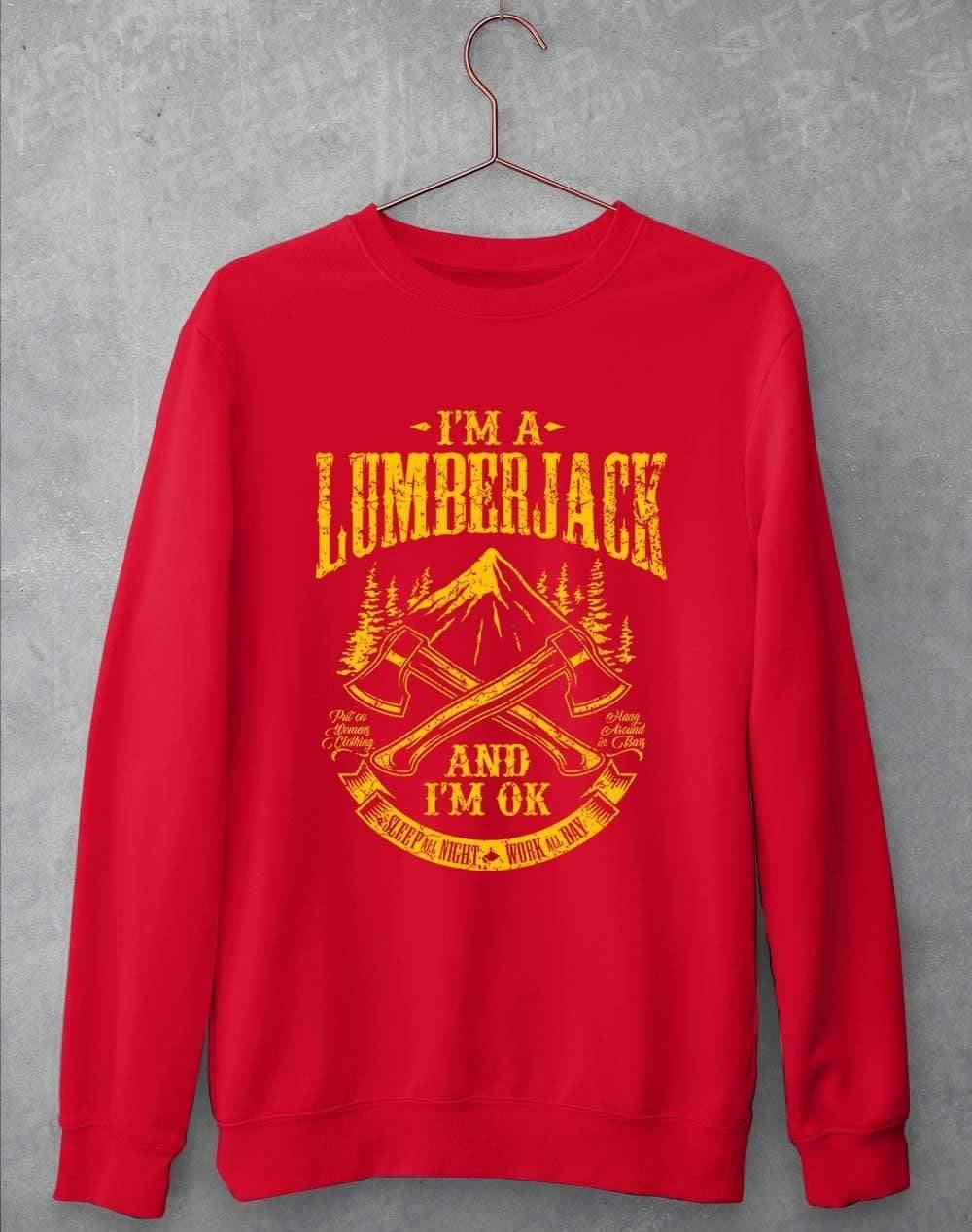 I'm a Lumberjack Sweatshirt S / Fire Red - Off World Tees