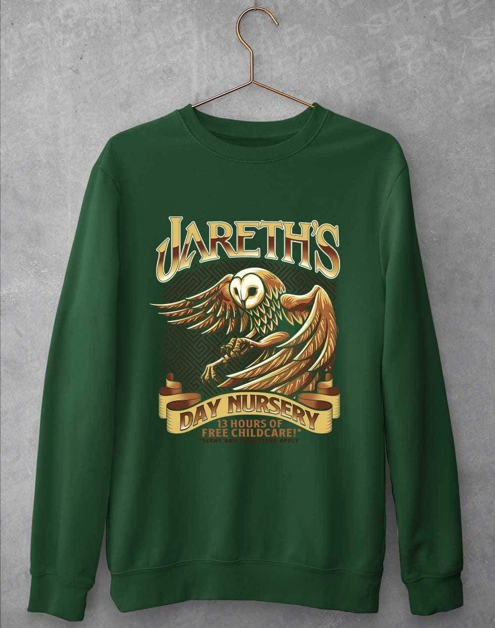 Jareth's Day Nursery Sweatshirt S / Bottle Green  - Off World Tees