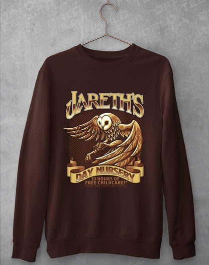 Jareth's Day Nursery Sweatshirt S / Hot Chocolate  - Off World Tees
