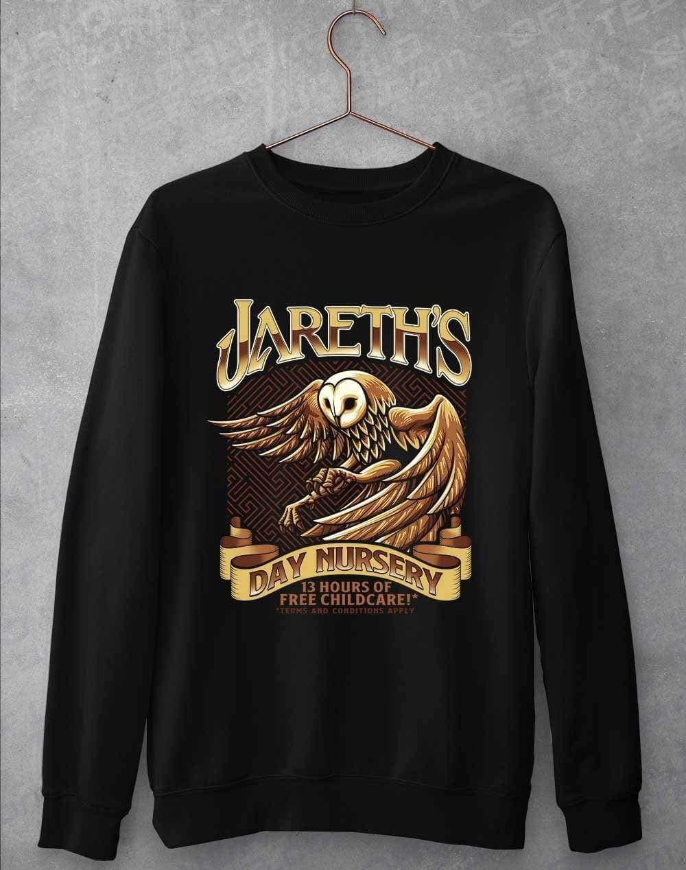 Jareth's Day Nursery Sweatshirt S / Jet Black  - Off World Tees