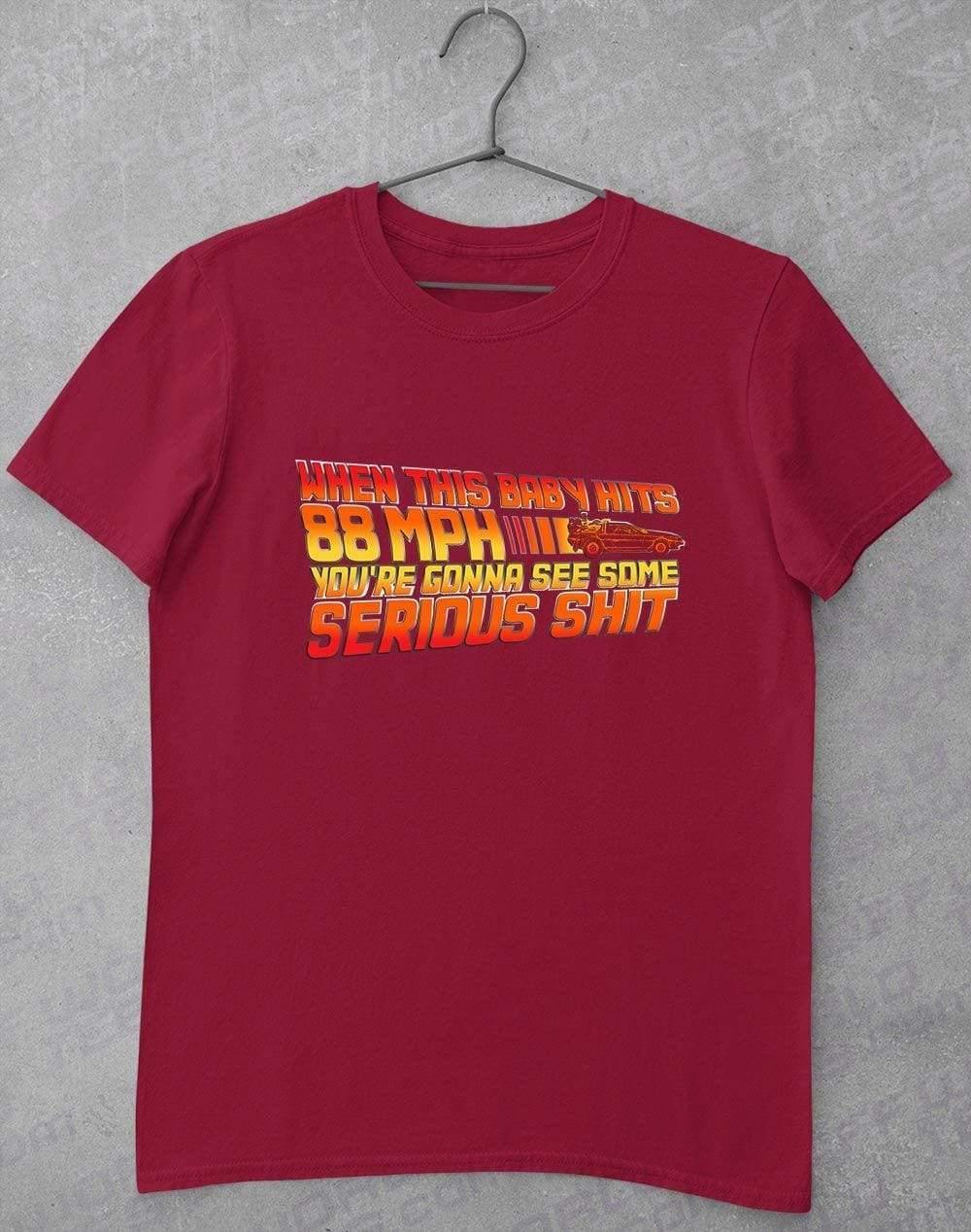 88 Miles Per Hour T-Shirt S / Cardinal Red - Off World Tees
