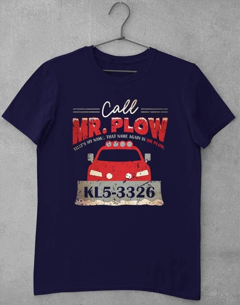 Call Mr Plow T-Shirt S / Navy - Off World Tees