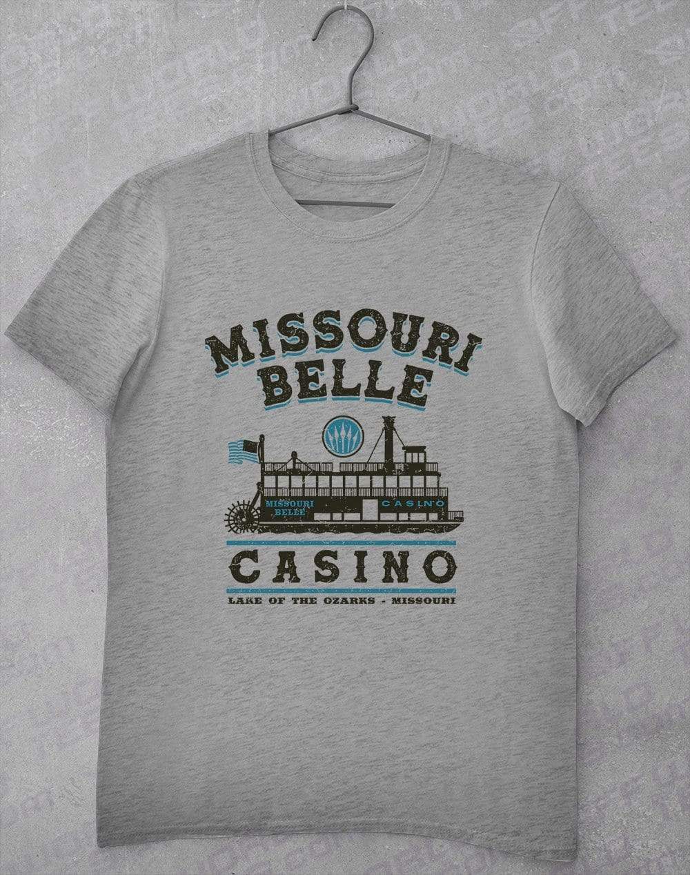 Missouri Belle Casino T-Shirt L / Sport Grey - Off World Tees
