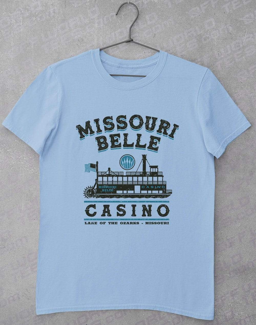 Missouri Belle Casino T-Shirt S / Light Blue - Off World Tees
