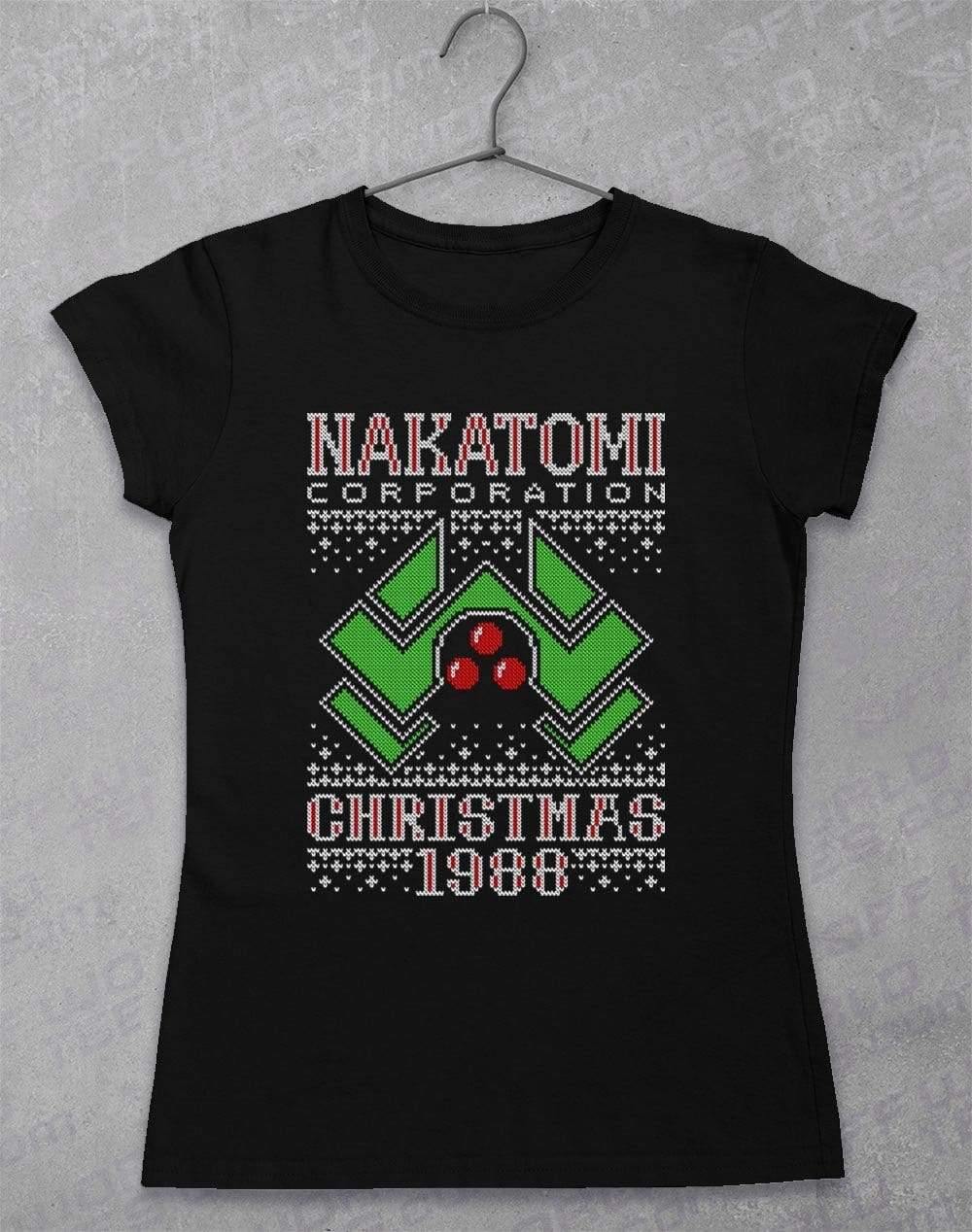 Nakatomi Christmas 1988 Knitted-Look Women's T-Shirt 8-10 / Black - Off World Tees