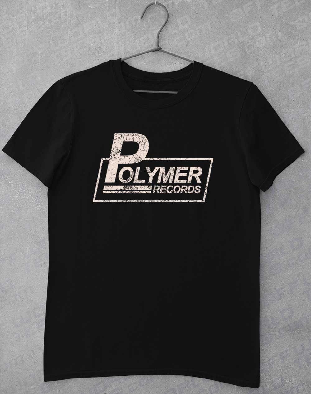 Polymer Records Distressed Logo T-Shirt S / Black - Off World Tees