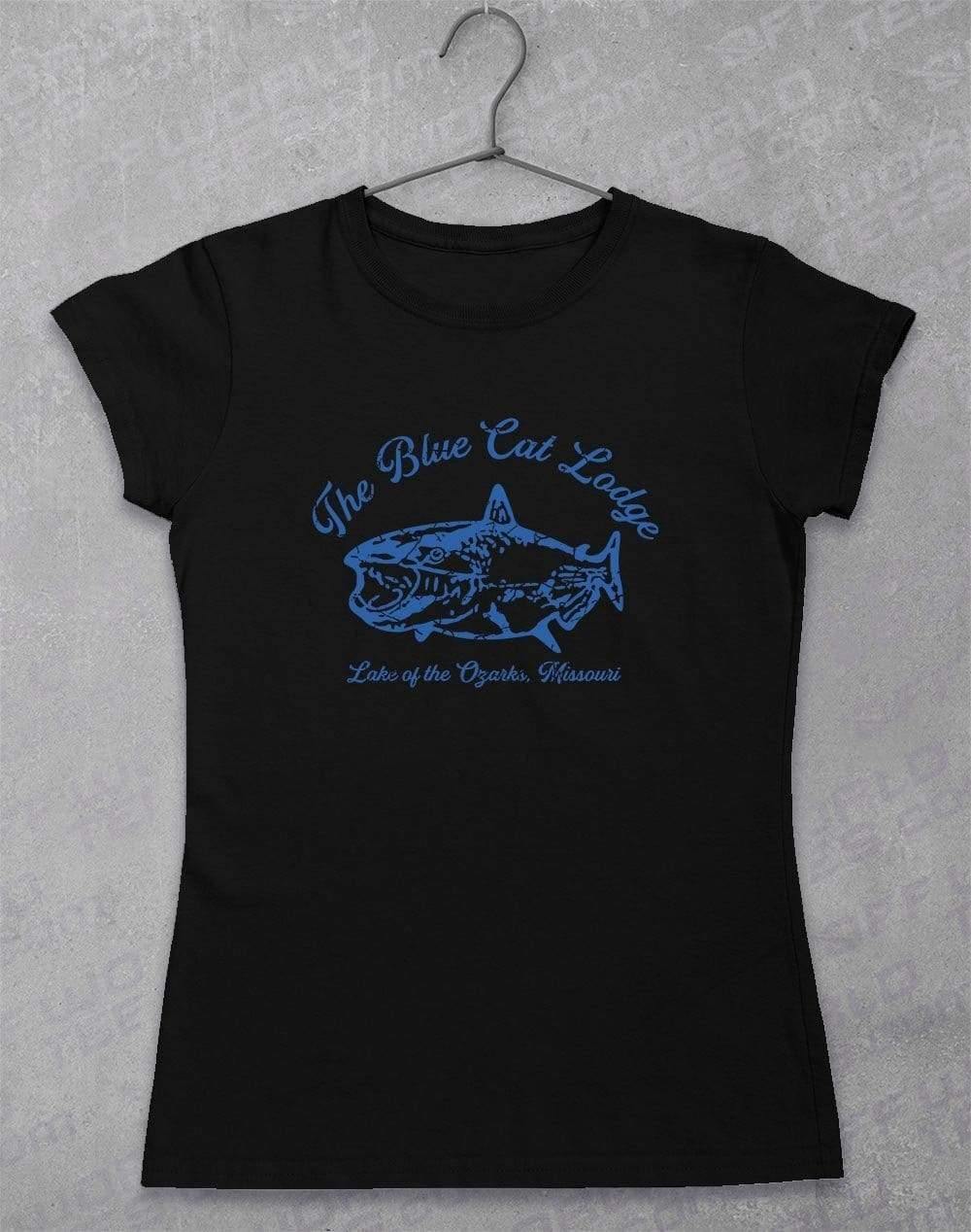 Blue Cat Lodge - Women's T-Shirt 8-10 / Black - Off World Tees