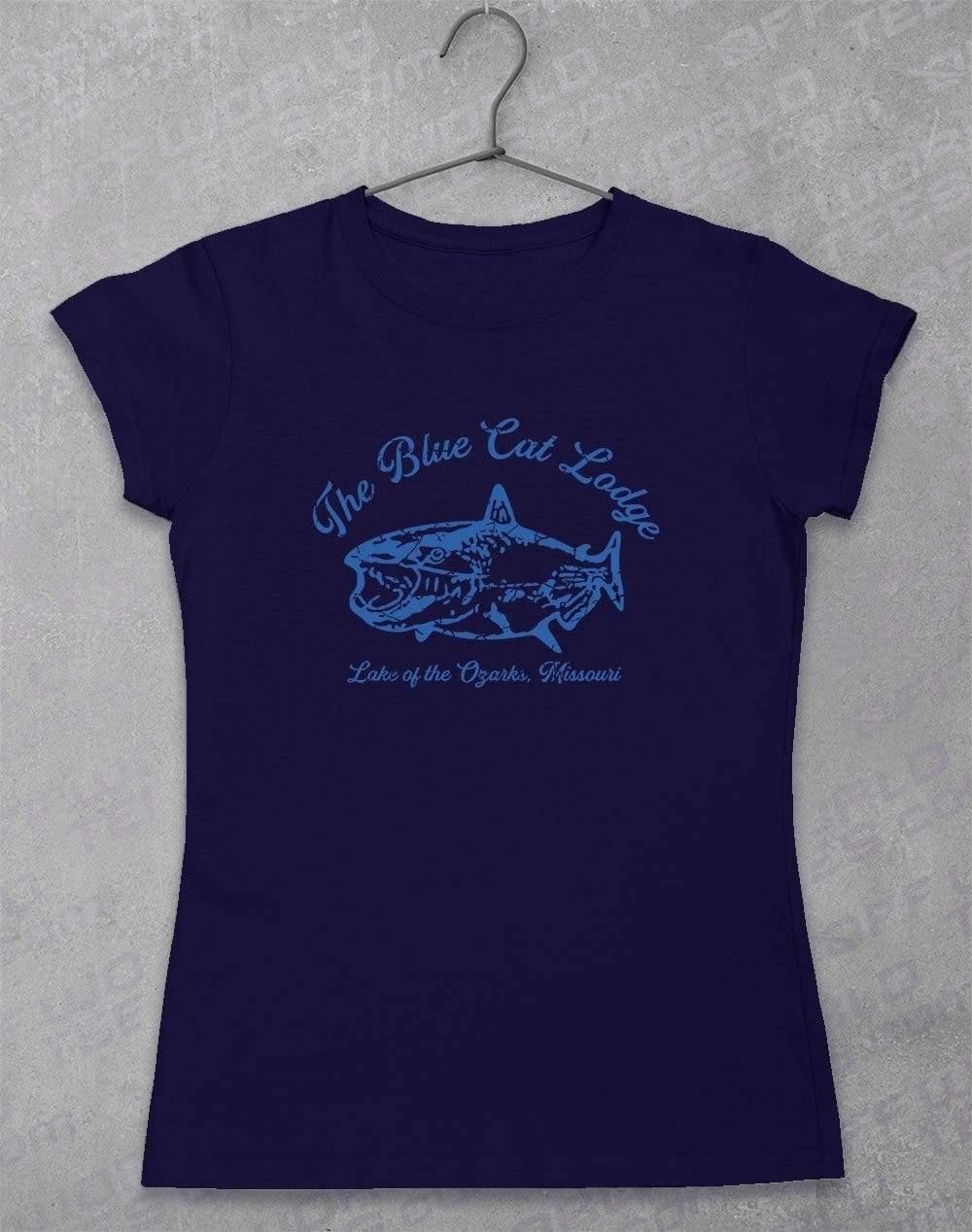 Blue Cat Lodge - Women's T-Shirt 8-10 / Navy - Off World Tees