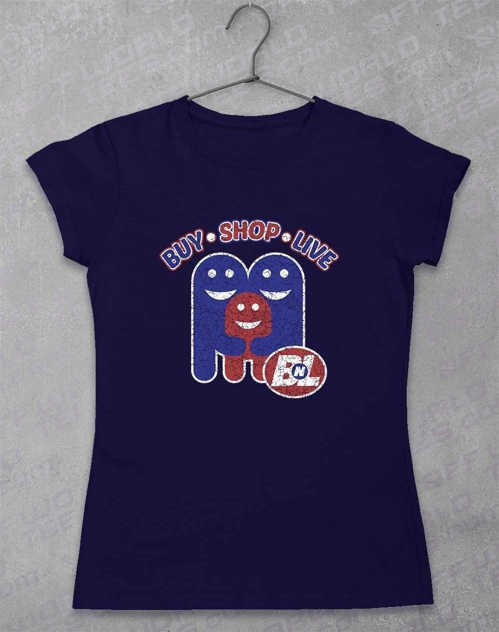 Buy Shop Live - Women's T-Shirt 8-10 / Navy - Off World Tees
