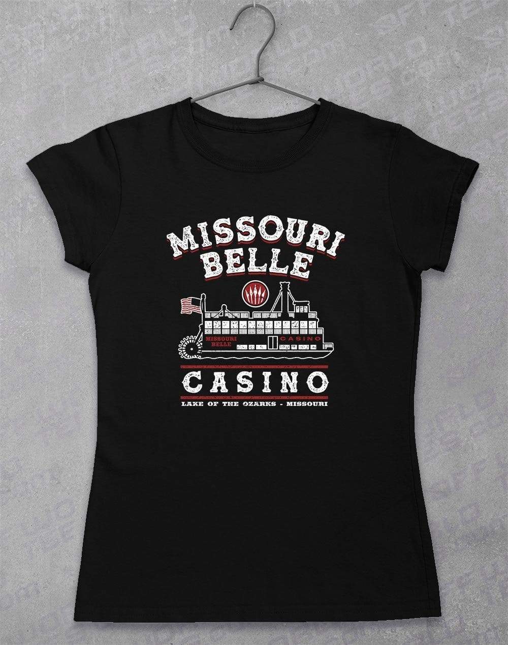 Missouri Belle Casino - Women's T-Shirt 8-10 / Black - Off World Tees