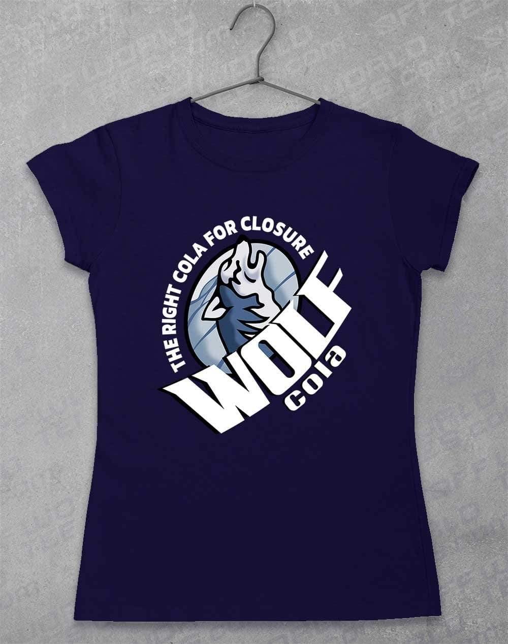 Wolf Cola Womens T-Shirt 8-10 / Navy - Off World Tees