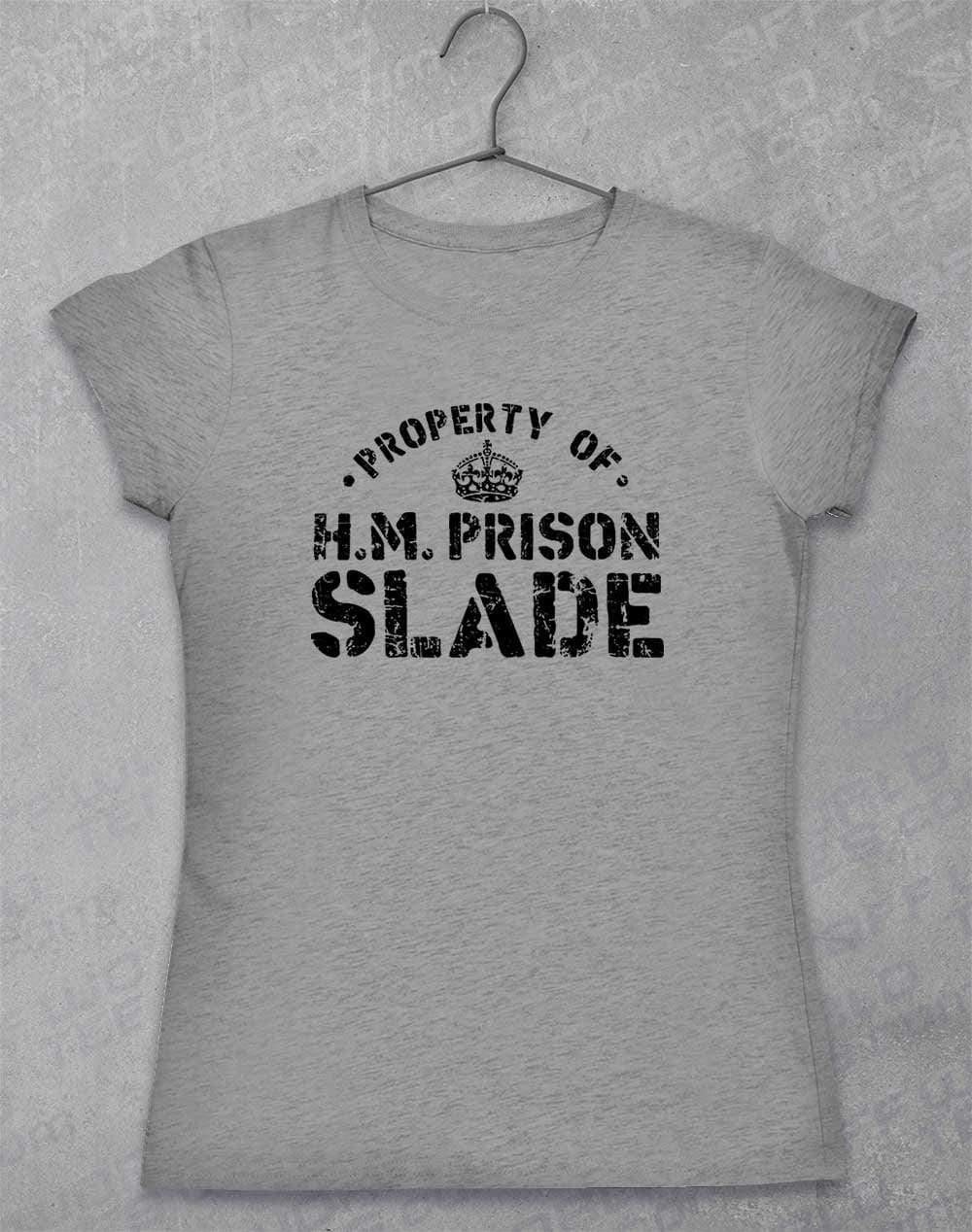HM Prison Slade Womens T-Shirt 8-10 / Sport Grey - Off World Tees