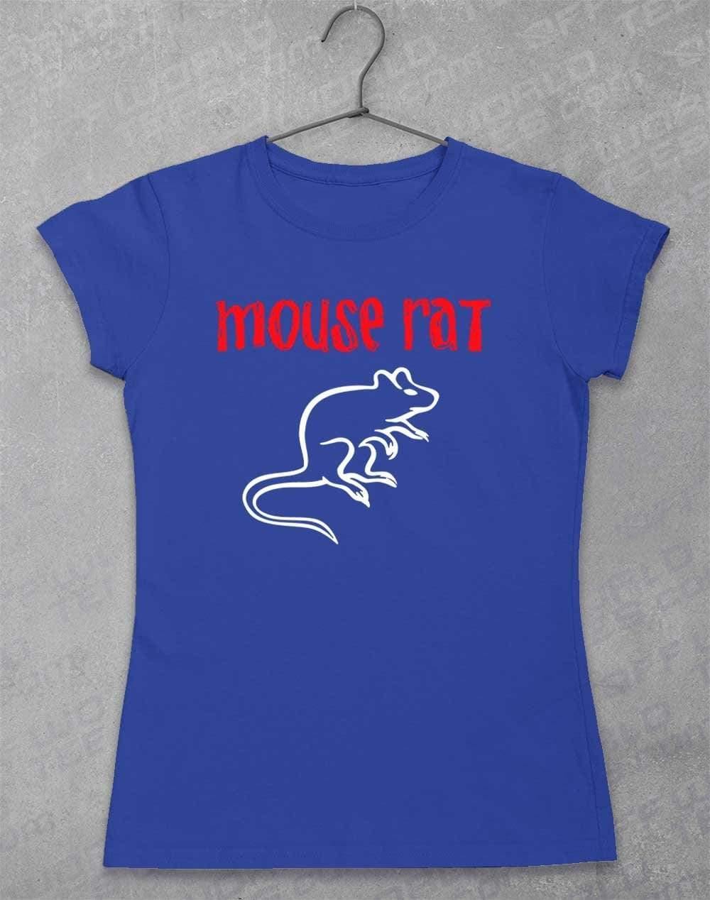 Mouse Rat Text Logo Womens T-Shirt 8-10 / Royal - Off World Tees
