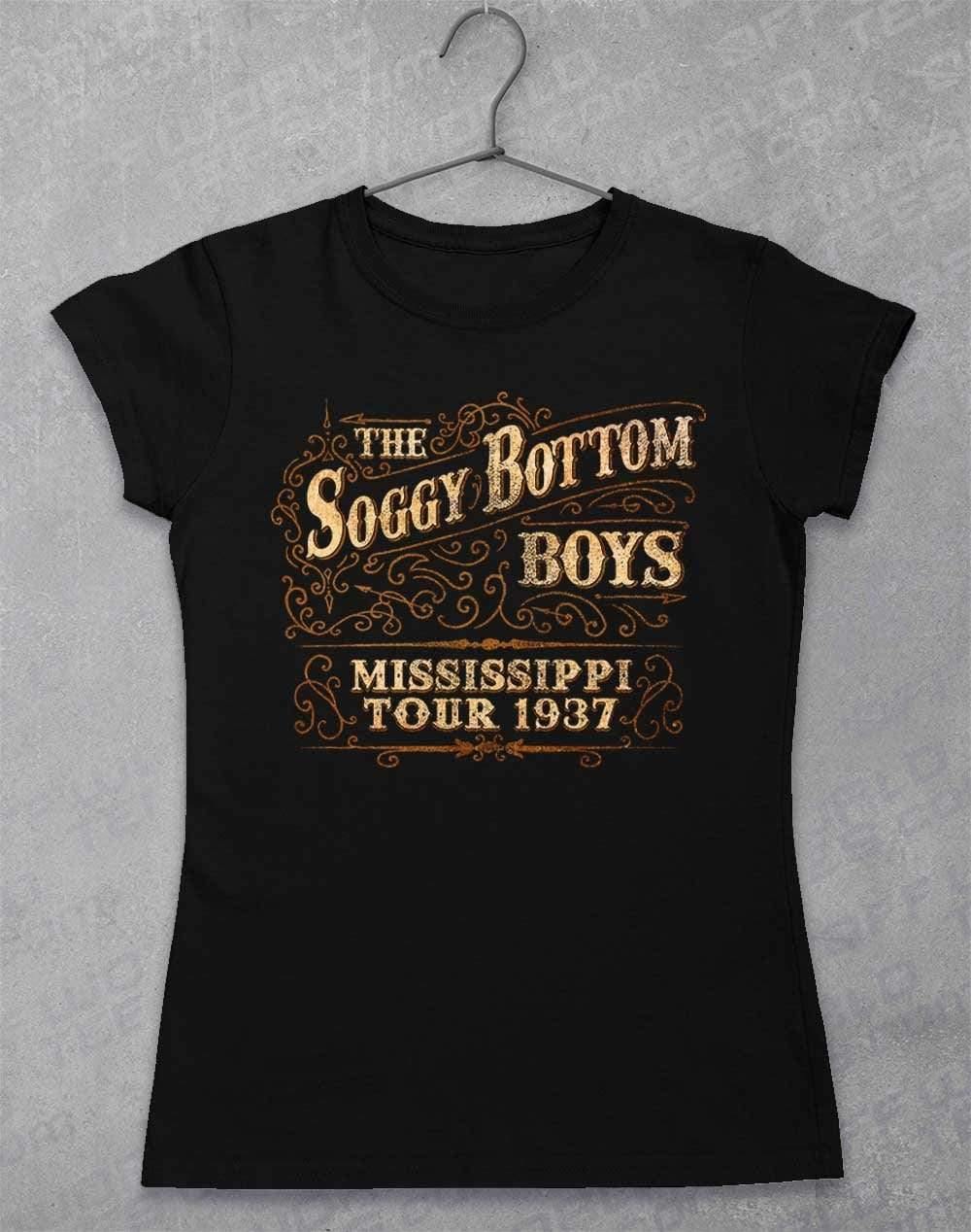 Soggy Bottom Boys Tour 1937 Womens T-Shirt 8-10 / Black - Off World Tees
