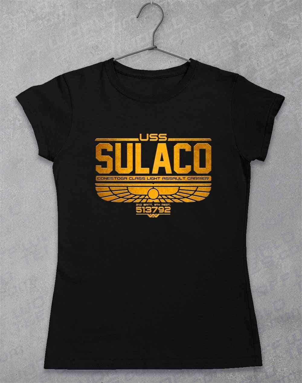 USS Sulaco Womens T-Shirt 8-10 / Black - Off World Tees