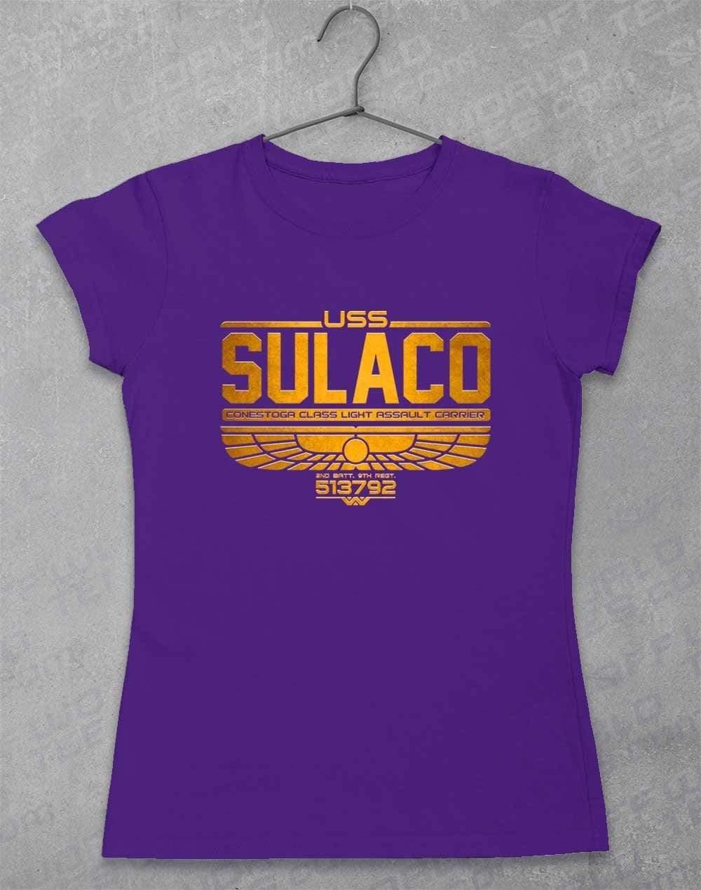 USS Sulaco Womens T-Shirt 8-10 / Lilac - Off World Tees