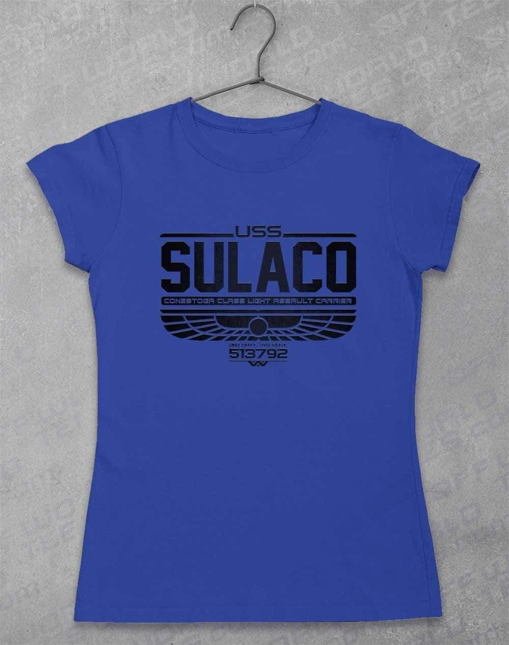 USS Sulaco Womens T-Shirt 8-10 / Royal - Off World Tees