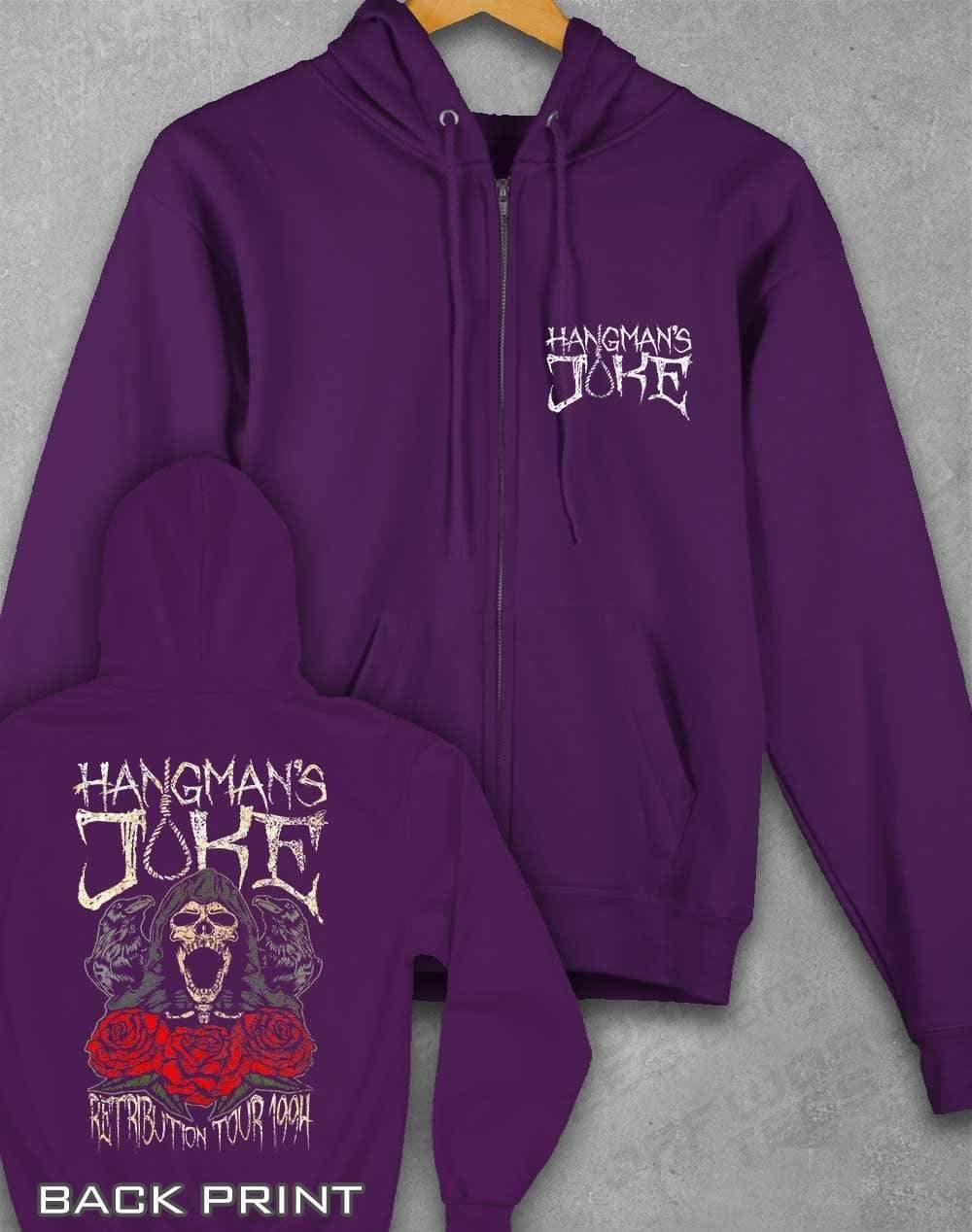 Hangman's Joke Tour 94 with Back Print Ziphood XS / Purple  - Off World Tees