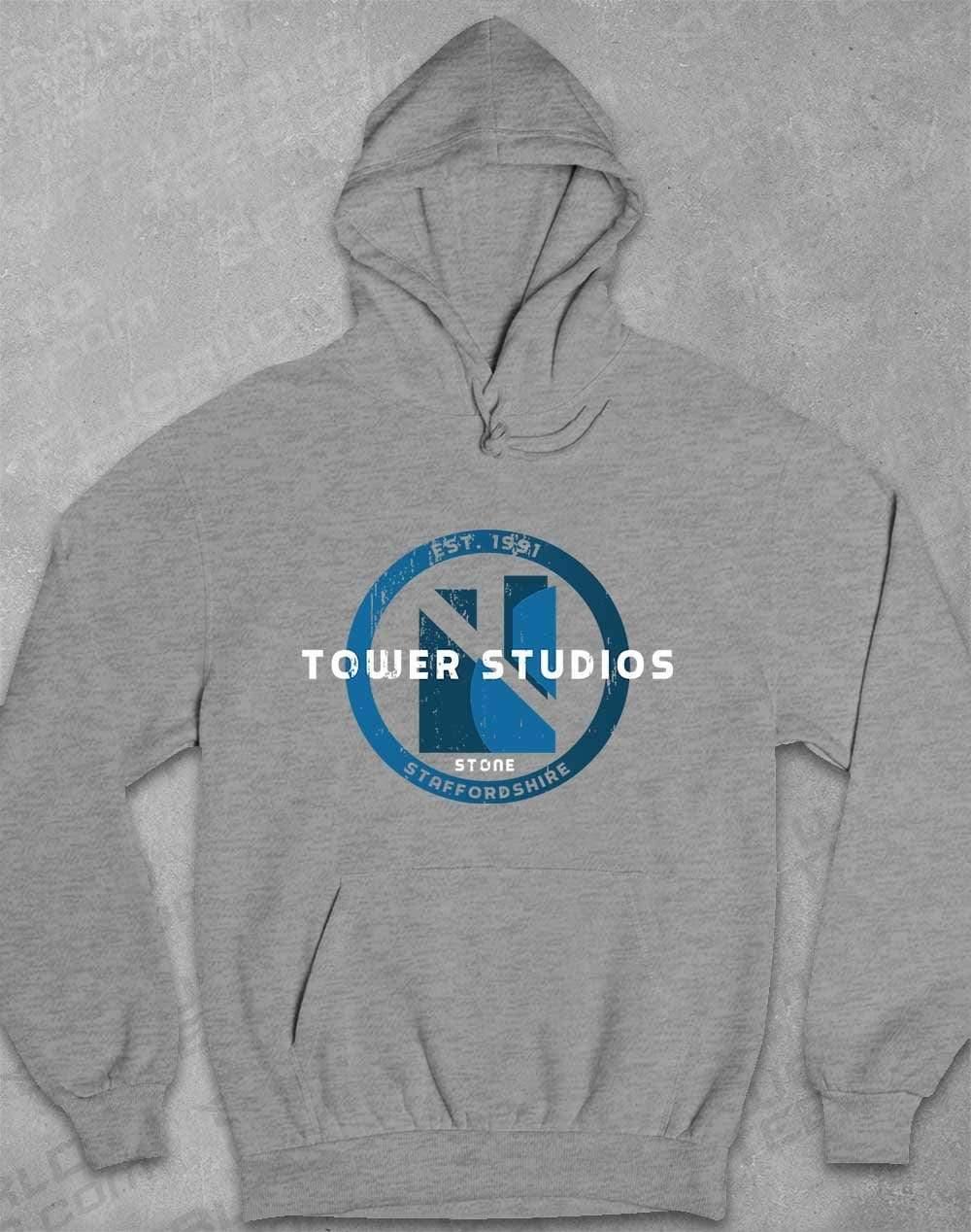 Tower Studios Grunge Circle Hoodie XS / Heather - Off World Tees